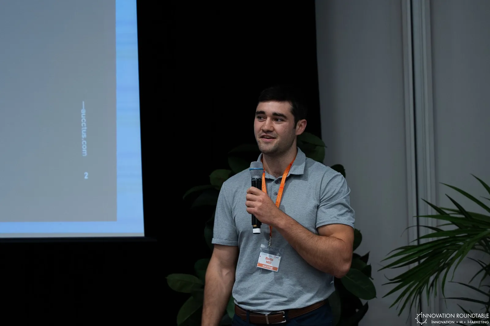 On stage at the Innovation Roundtable, Paris